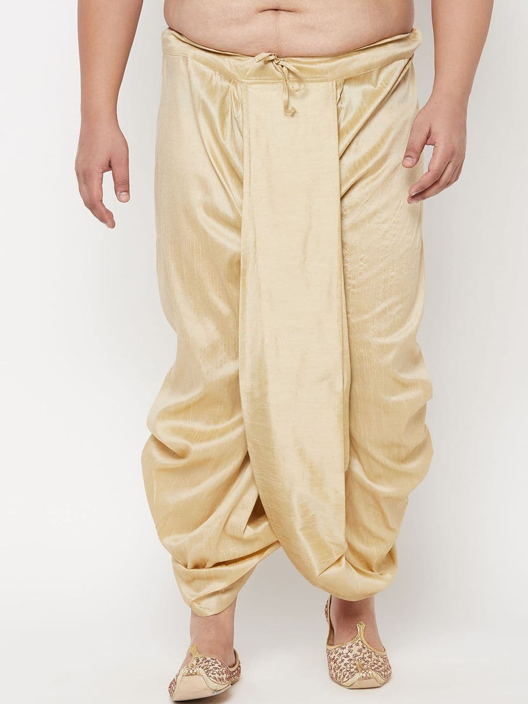 VASTRAMAY Men Gold-Toned Solid Dhotis - view 1