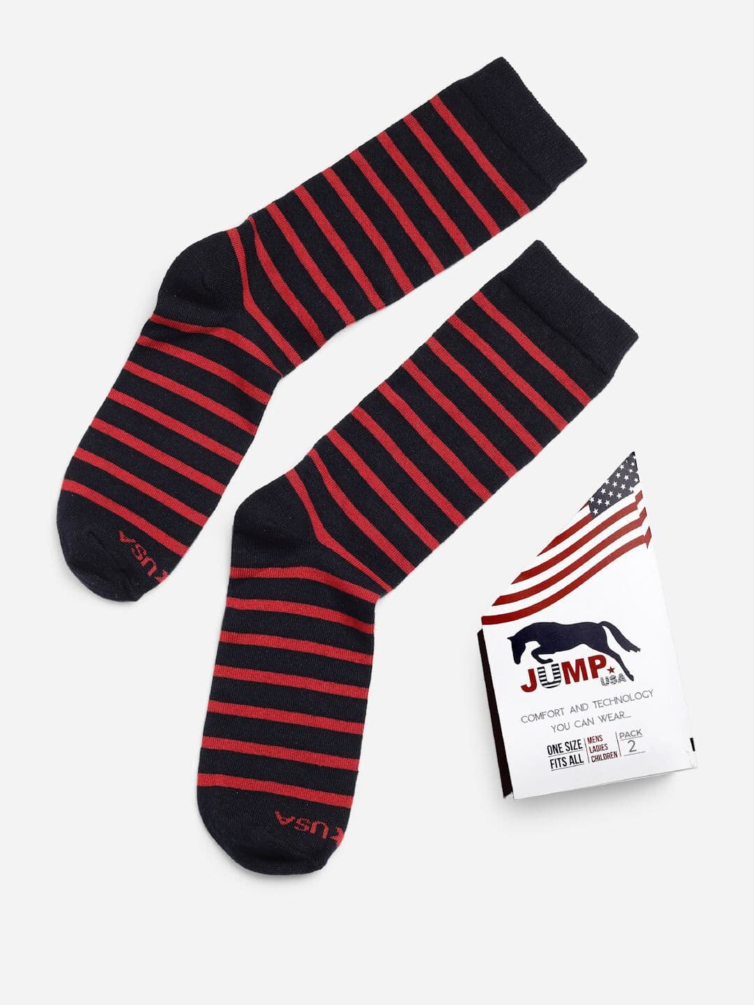 JUMP USA Men Pack of 3 Assorted Calf-Length Socks - view 1