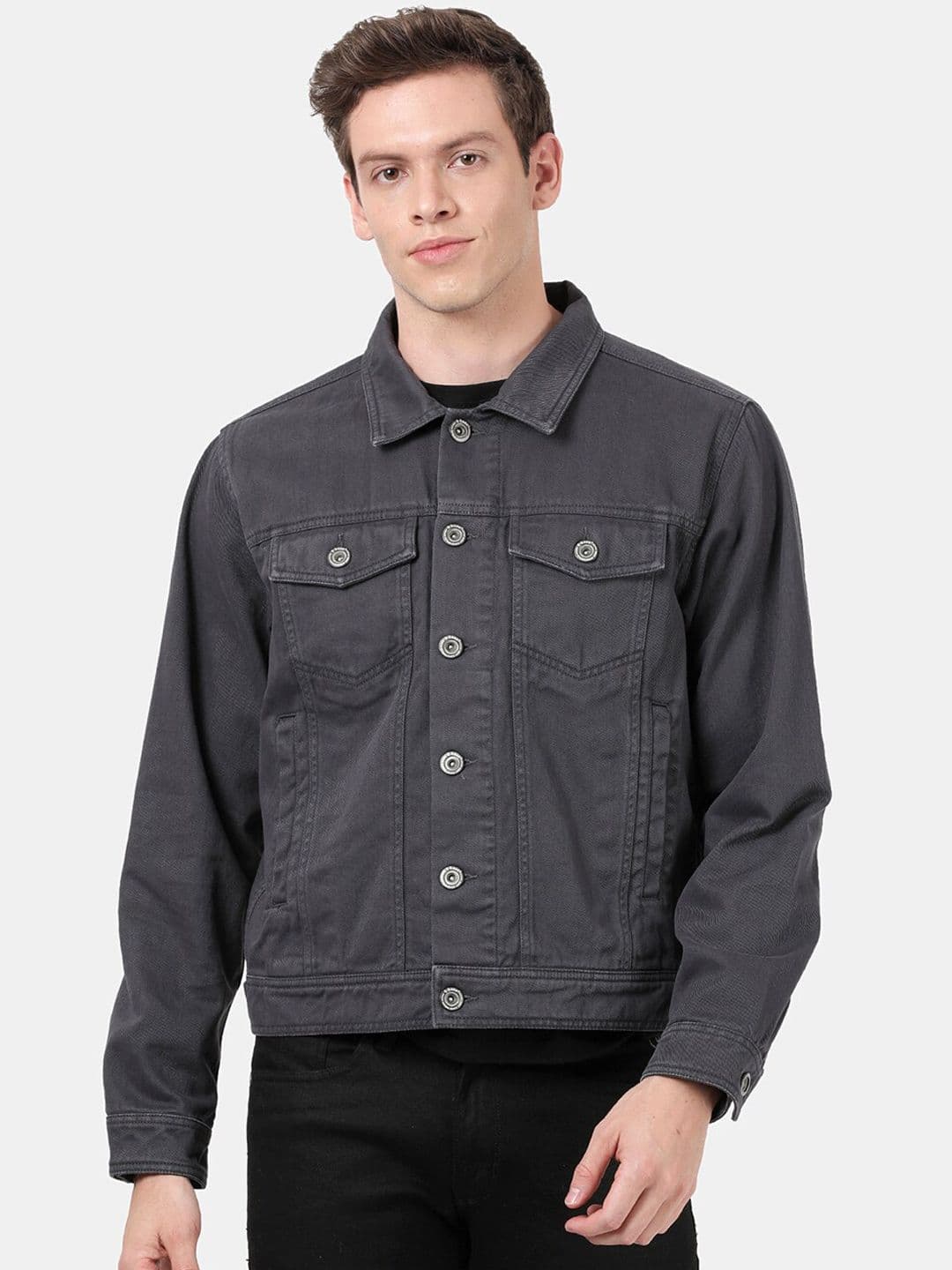 t-base Men Crop Denim Jacket - view 1