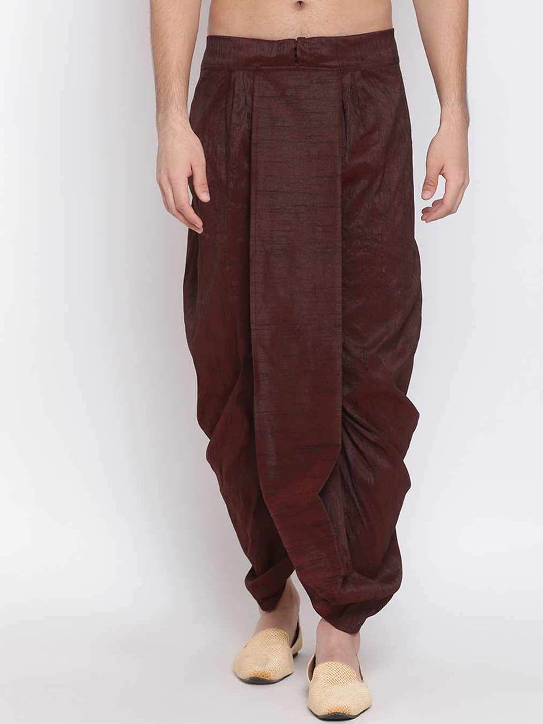 ROYAL KURTA Men Brown Solid Dhoti Pants - view 1