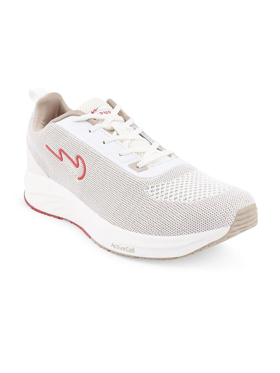 Campus Men CAMP ZANE White Mesh Running Marking Lace up Sport Shoes - view 1