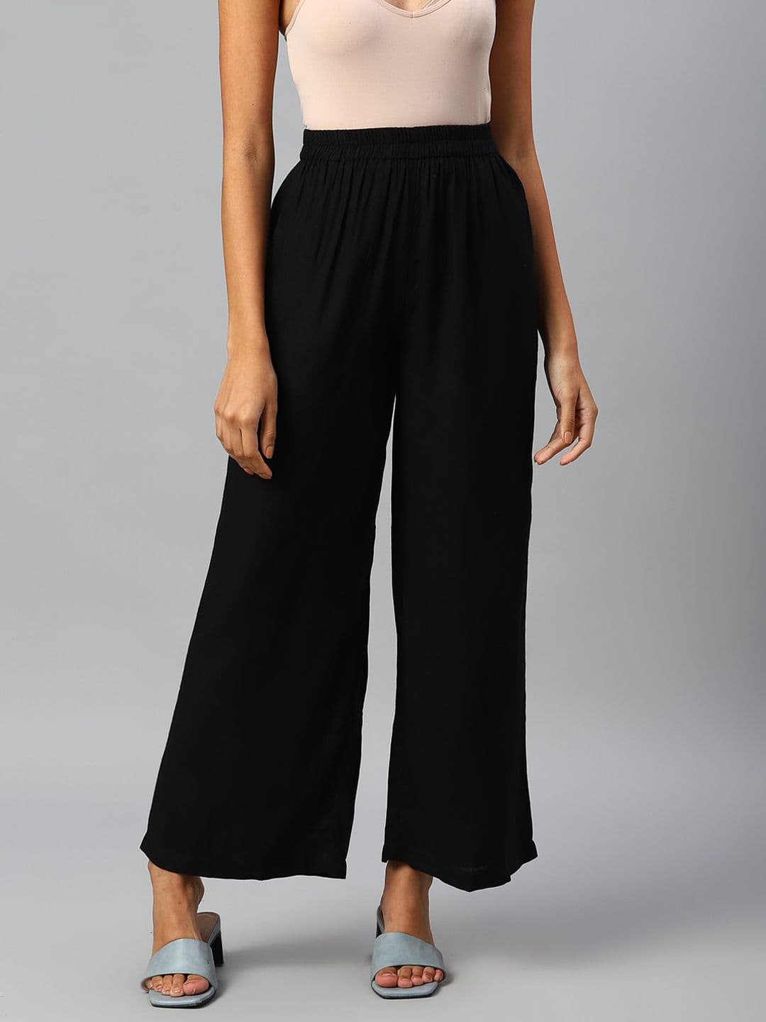 Popnetic Women Black Palazzos - view 1
