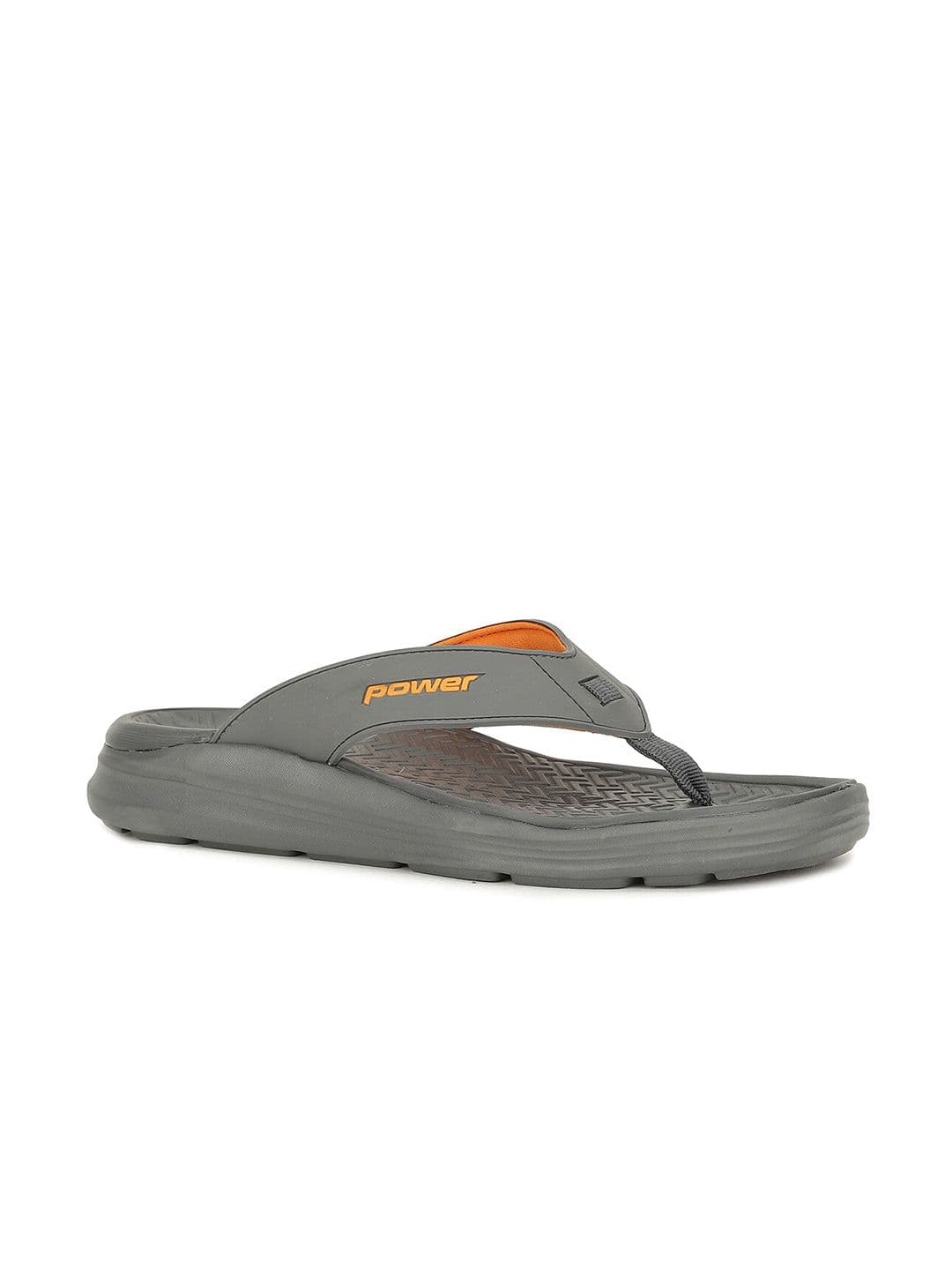 Power Men Grey & Orange Comfort Sandals - view 1