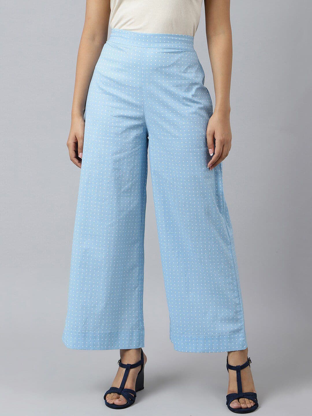 AURELIA Women Blue Printed Ethnic Palazzos - view 1