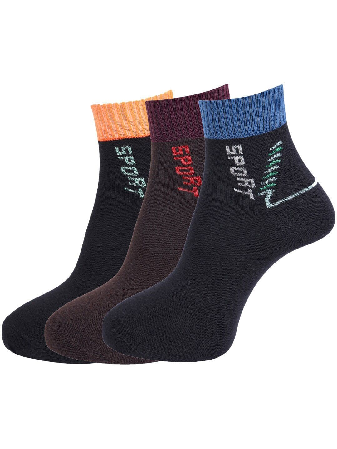 Dollar Socks Men Pack Of 3 Assorted Ankle-Length Socks - view 1