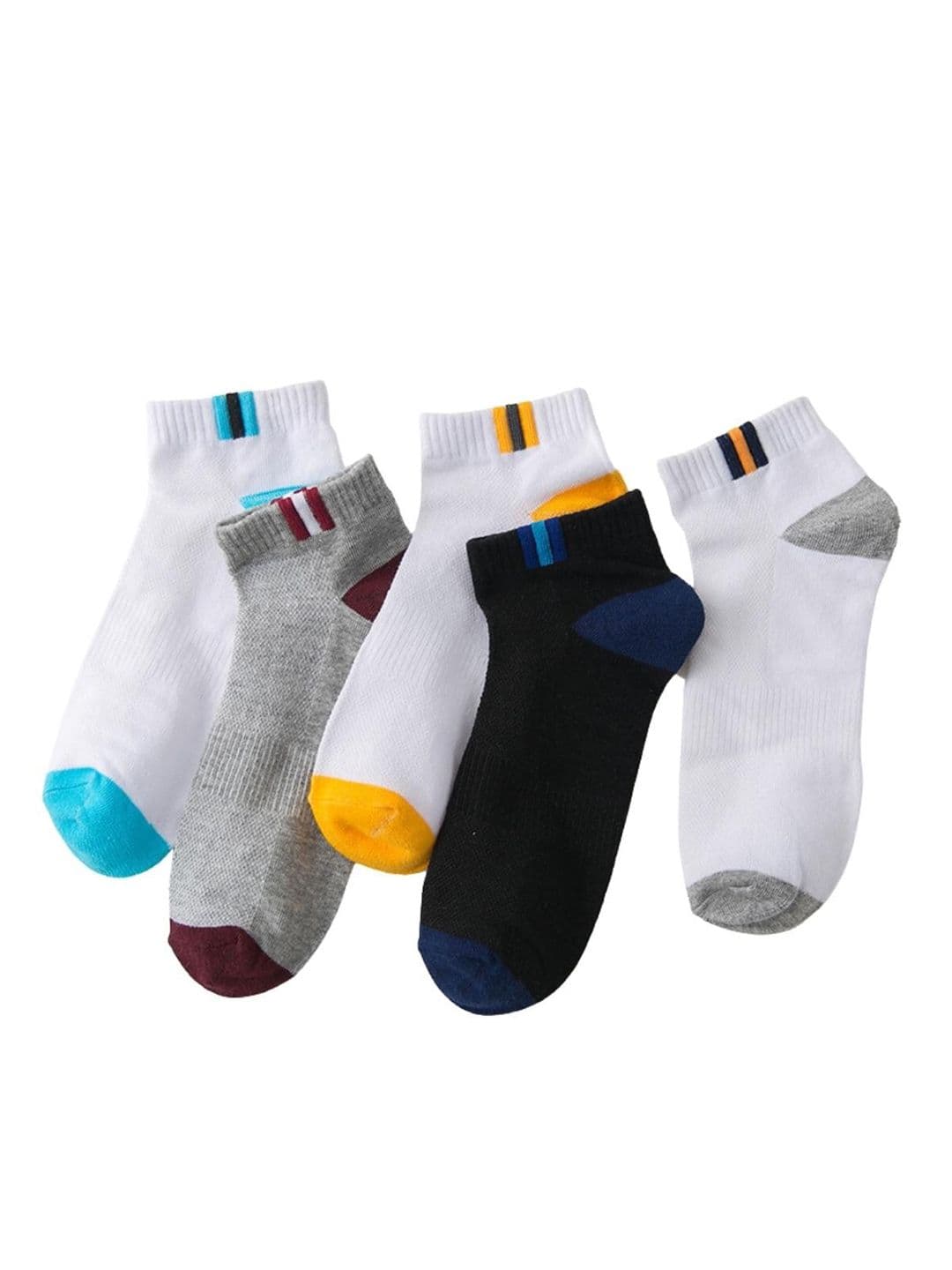 YOUSTYLO Pack of 5 Patterned Ankle Length Socks - view 1