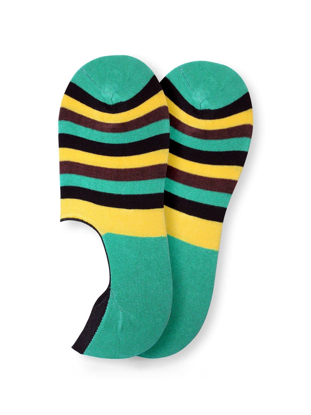 Man Arden Men The Jade Jordon Green & Yellow Striped Shoe Liners - view 1