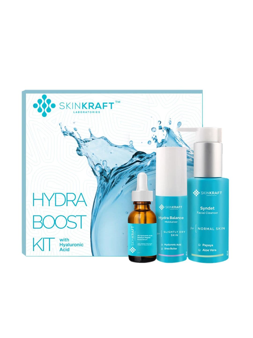 SKINKRAFT Set Of 3 Hydra Boost Kit includes Face Wash, Moisturizer & Face Serum 135ml - view 1