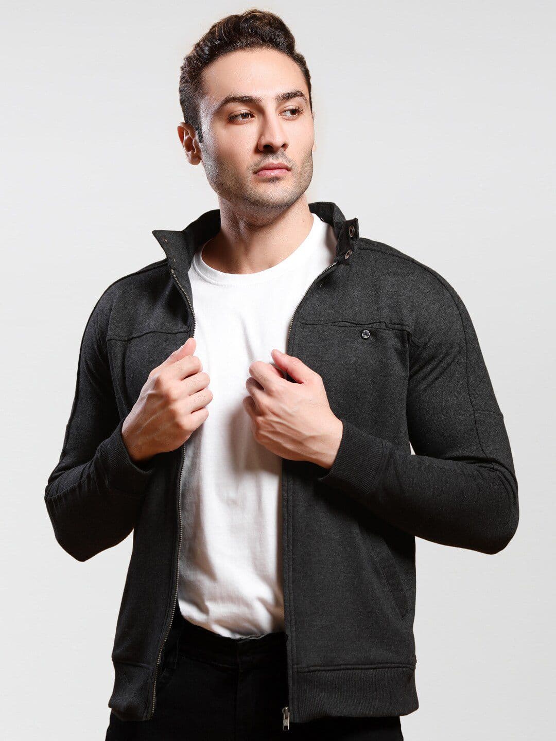 Dream of Glory Inc Men Charcoal Lightweight Outdoor Tailored Jacket - view 1