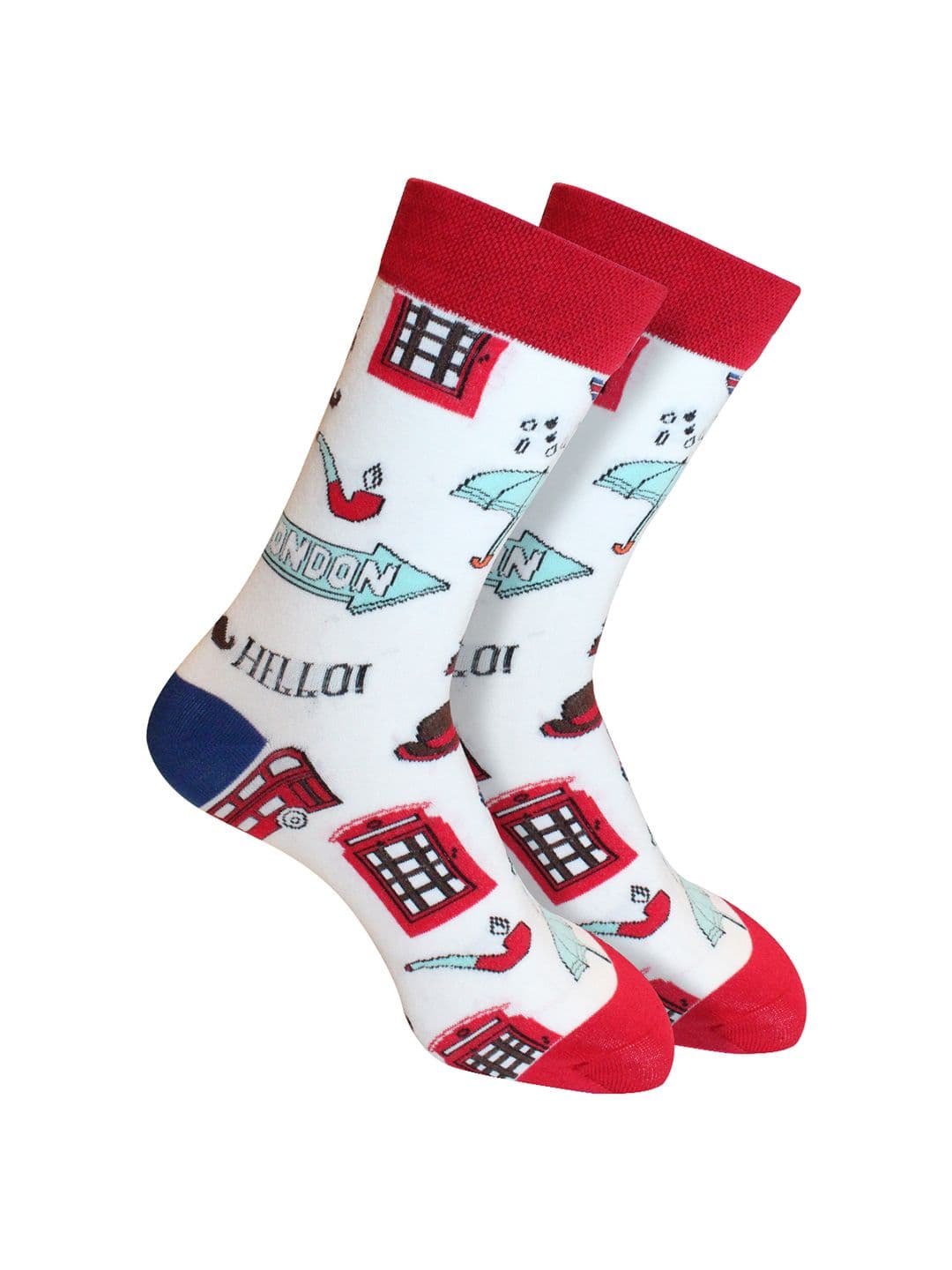Man Arden Men White Printed Calf-Length Socks - view 1