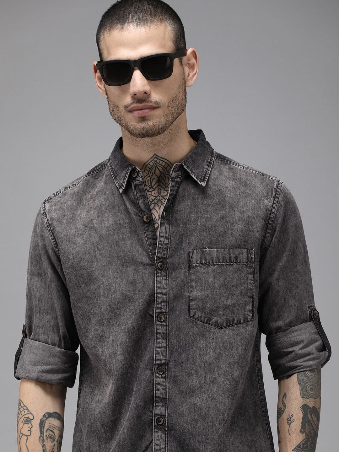 Roadster Men Denim Casual Shirt - view 1
