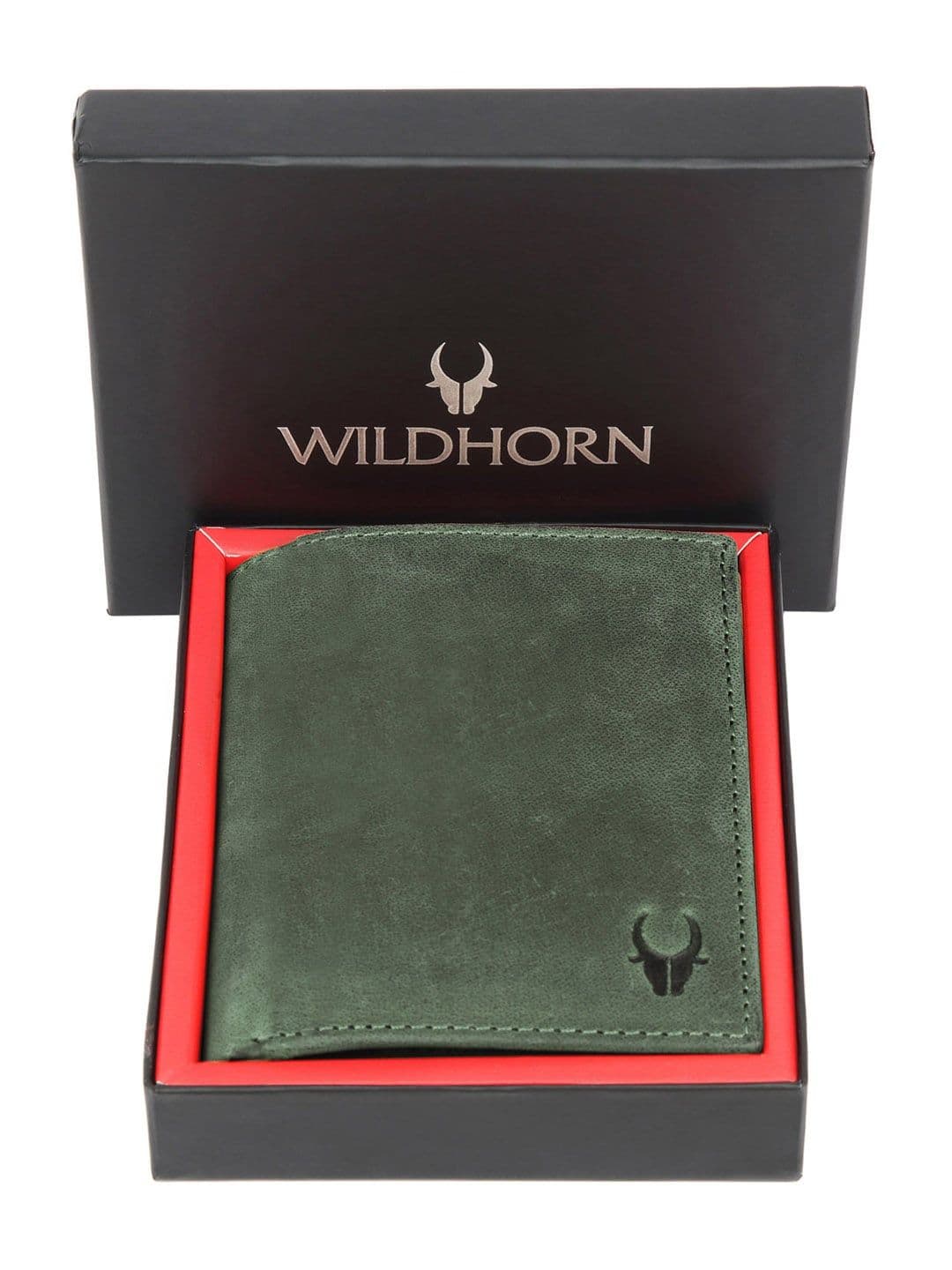WildHorn Unisex Green Leather Card Holder - view 1