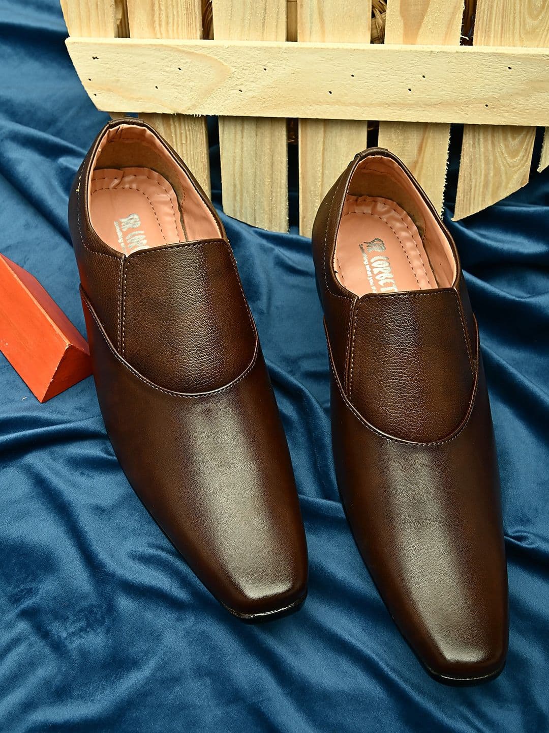 Sir Corbett Men Brown Solid Formal Slip-Ons - view 1