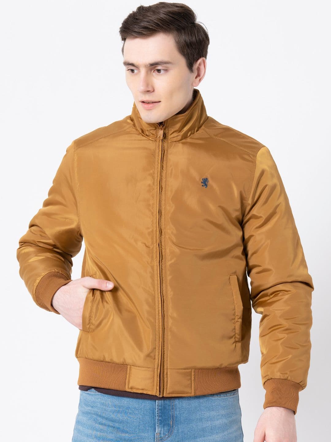 Red Tape Men Mustard Bomber Jacket - view 1