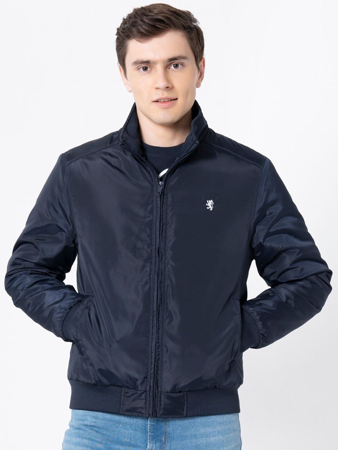 Red Tape Men Navy Blue Bomber Jacket - view 1