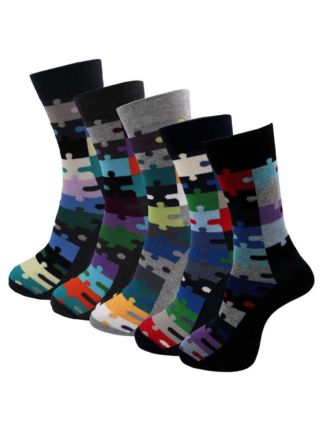 RC. ROYAL CLASS Men Pack Of 5 Patterned Calf Length Socks - view 1
