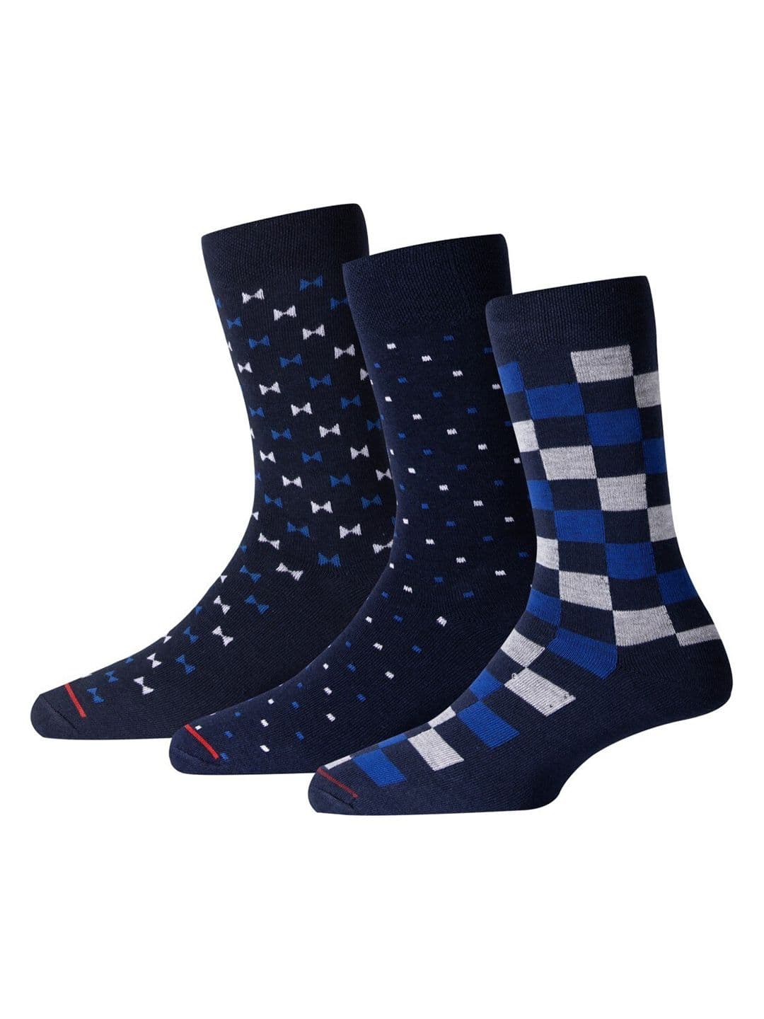 RC. ROYAL CLASS Men Pack Of 3 Patterned Calf Length Socks - view 1