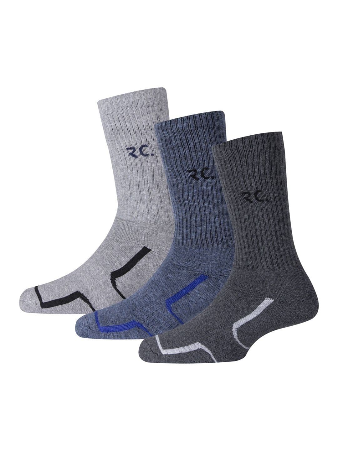 RC. ROYAL CLASS Men Pack Of 3 Patterned Calf Length Socks - view 1