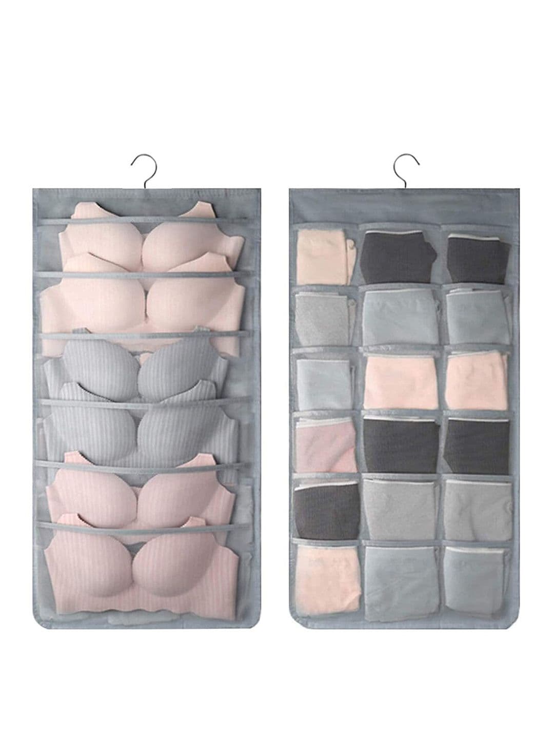 HOUSE OF QUIRK Grey Solid Dual-Sided Closet Organizers - view 1