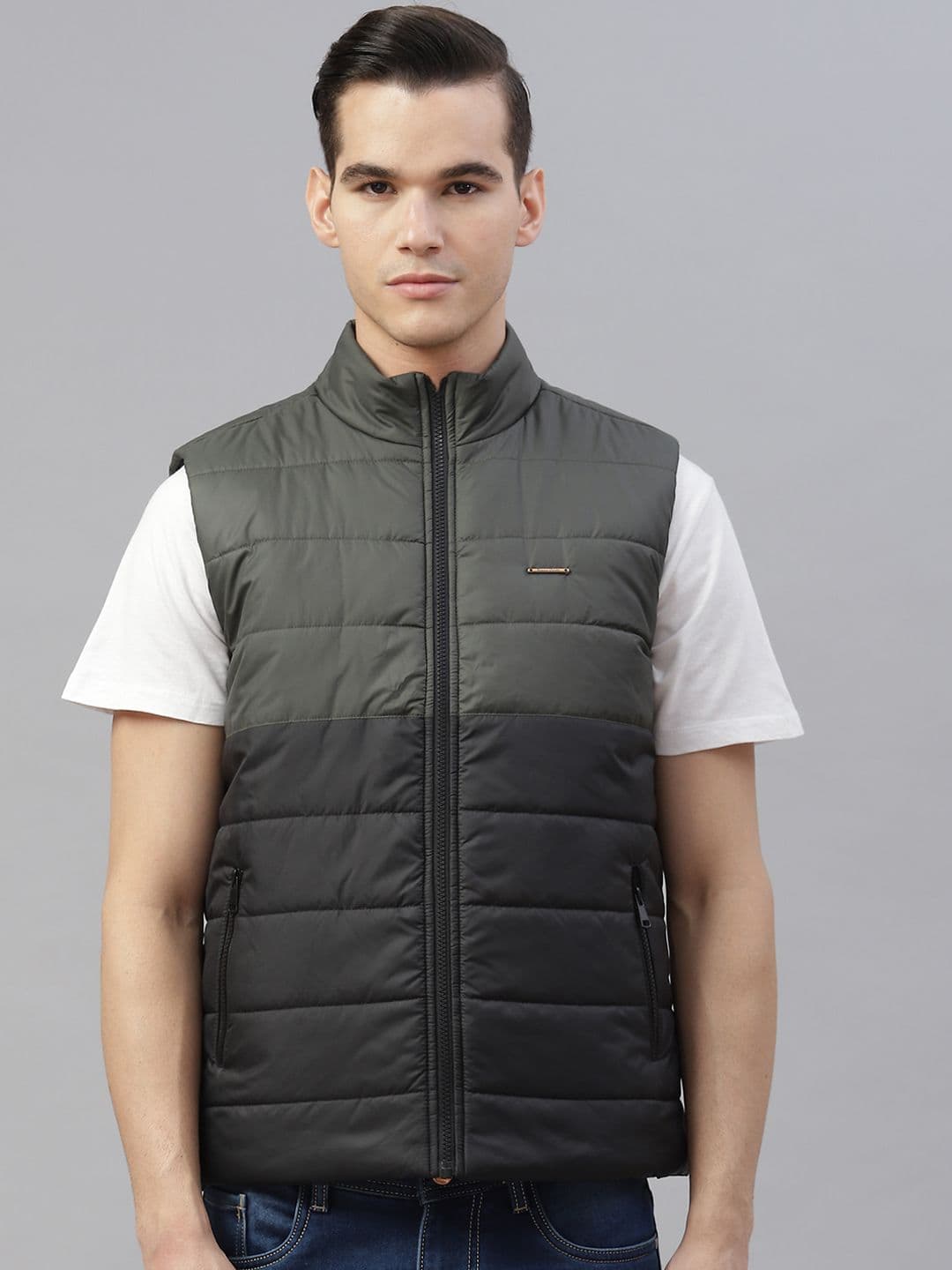 Pierre Carlo Men Colourblocked Quilted Jacket - view 1