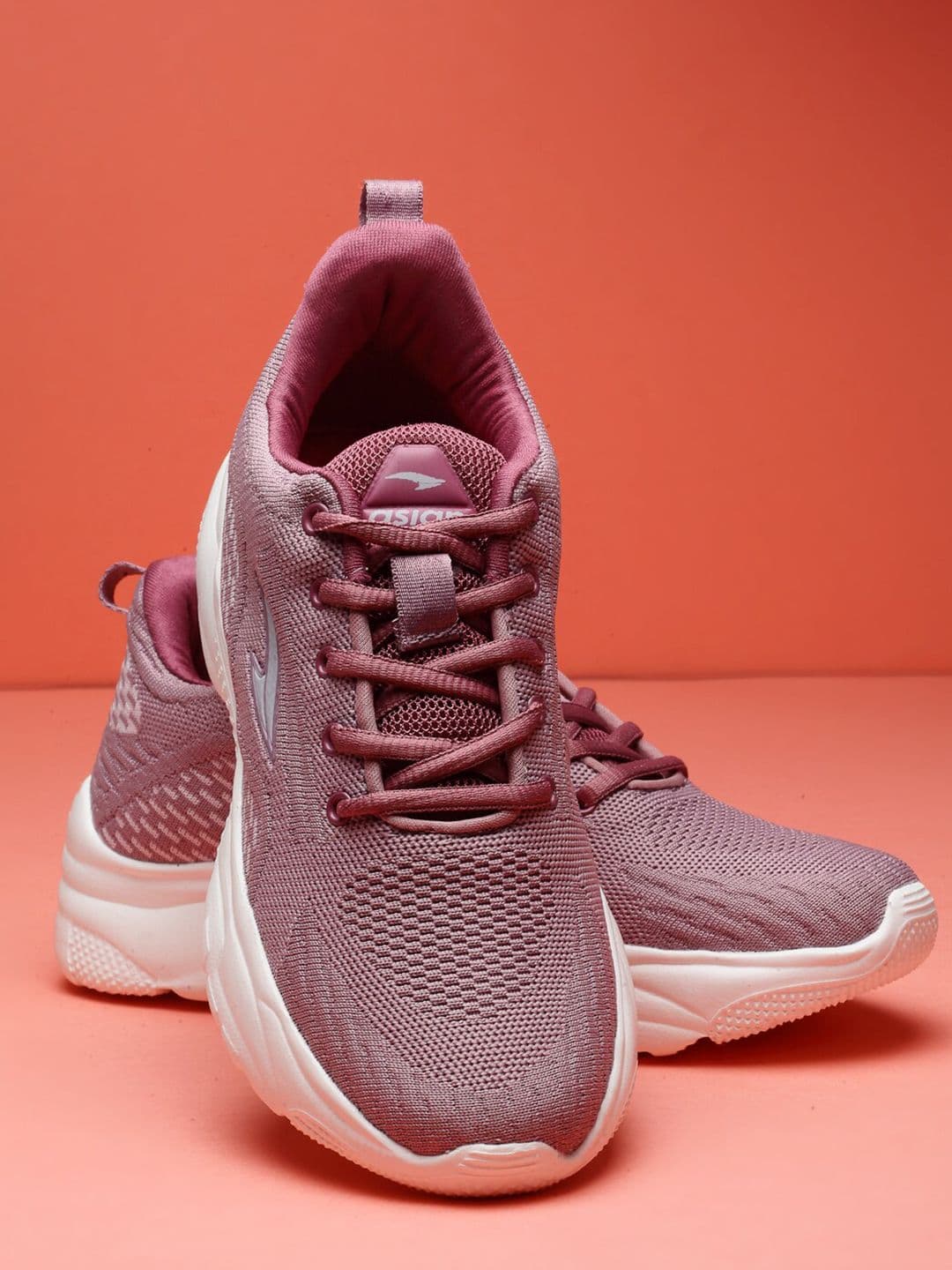 ASIAN Women Mauve Mesh Running Non-Marking Shoes - view 1