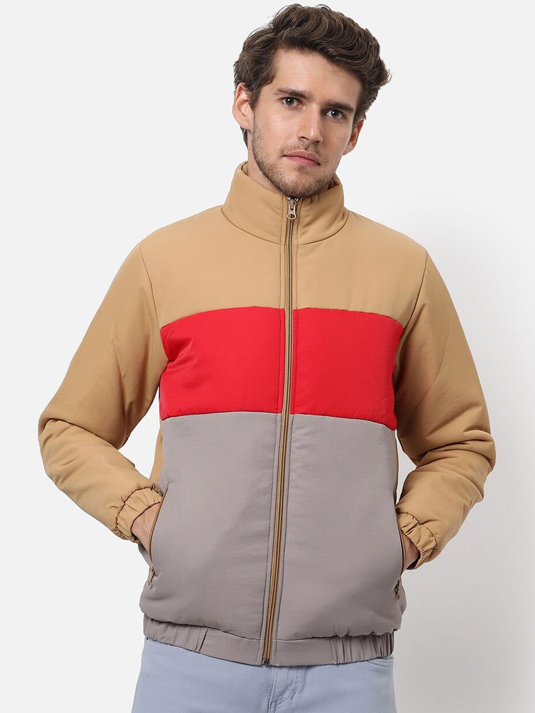 CAHOOT Men Multicoloured Colourblocked Windcheater Outdoor Bomber Jacket - view 1