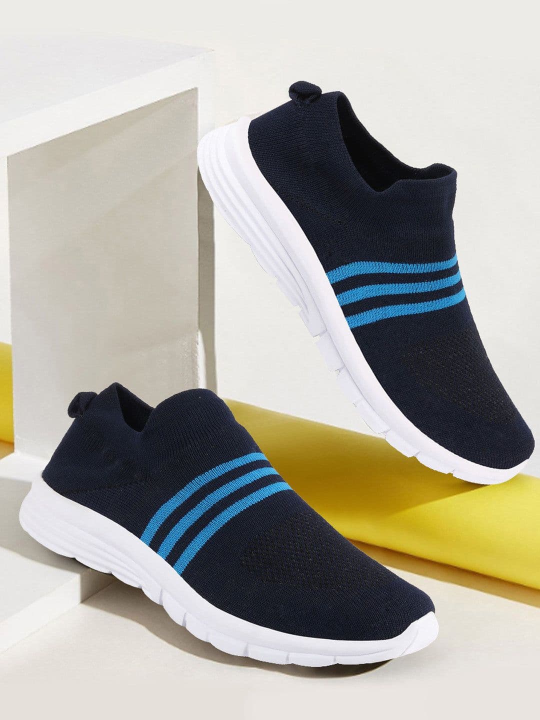 FAUSTO Men Blue Walking Non-Marking Shoes - view 1