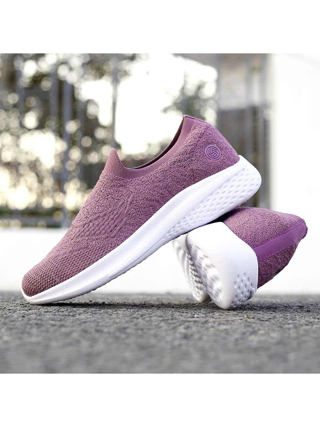 bacca bucci Women Purple Mesh Breathable Walking Non-Marking Sports Shoes - view 1