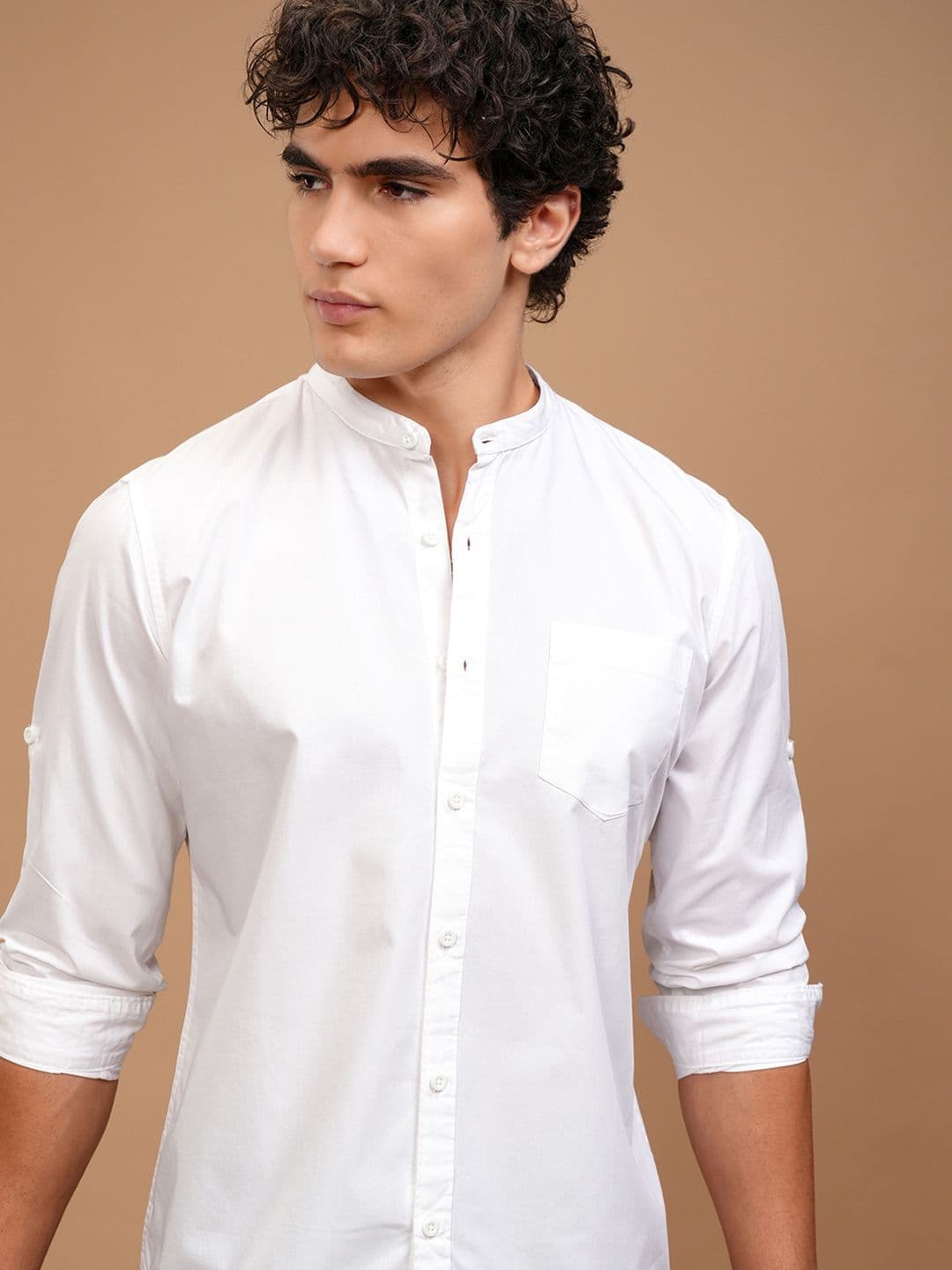 HIGHLANDER Men White Slim Fit Casual Shirt - view 1