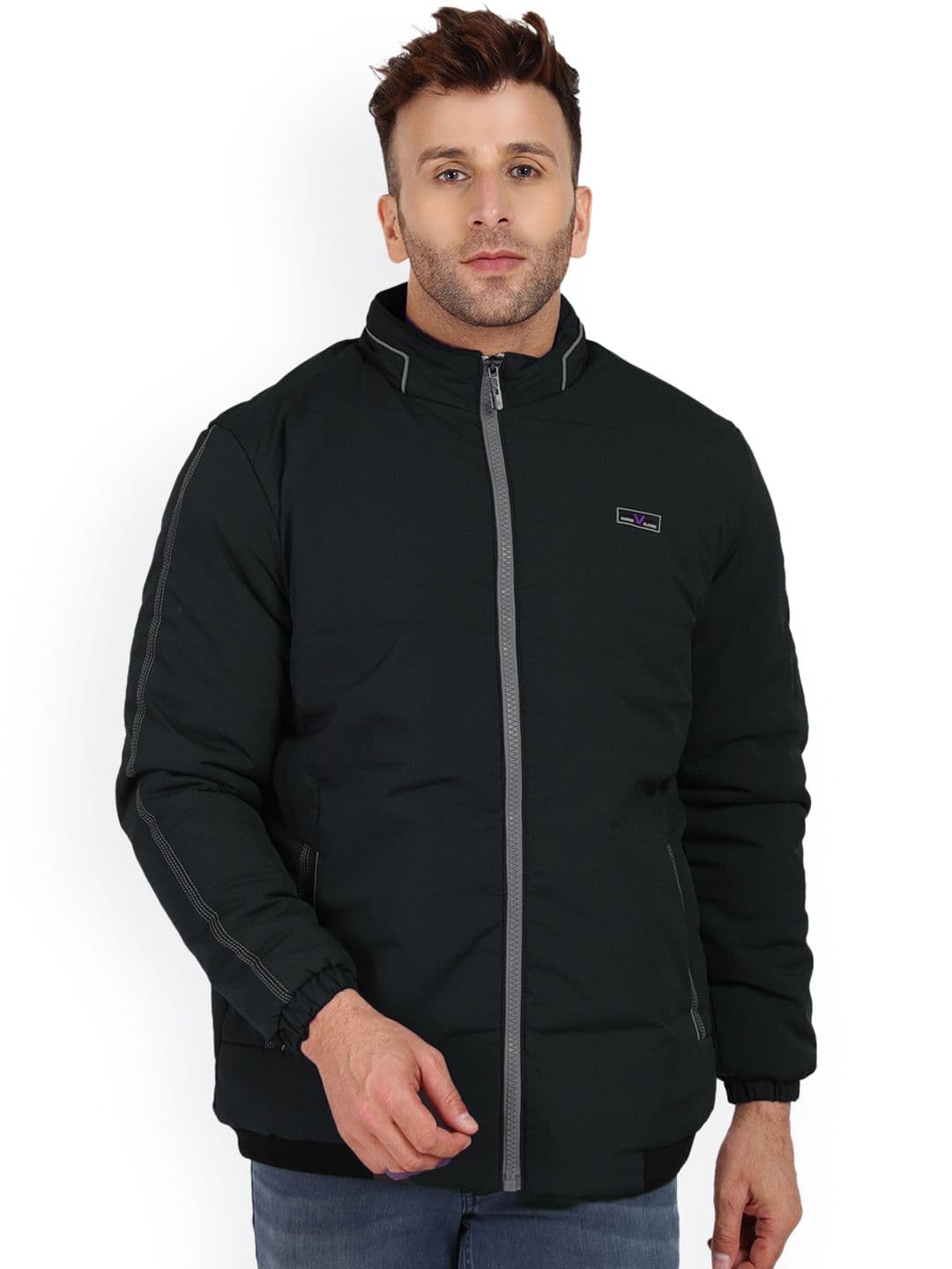 AD & AV Men Charcoal Water Resistant Sporty Jacket - view 1