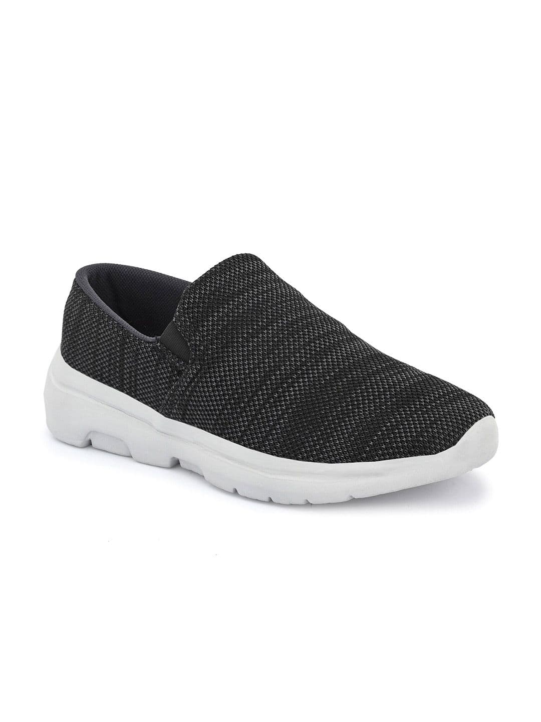 OFF LIMITS Men Black Mesh Mid Top Non-Marking Slip On Walking Shoes - view 1