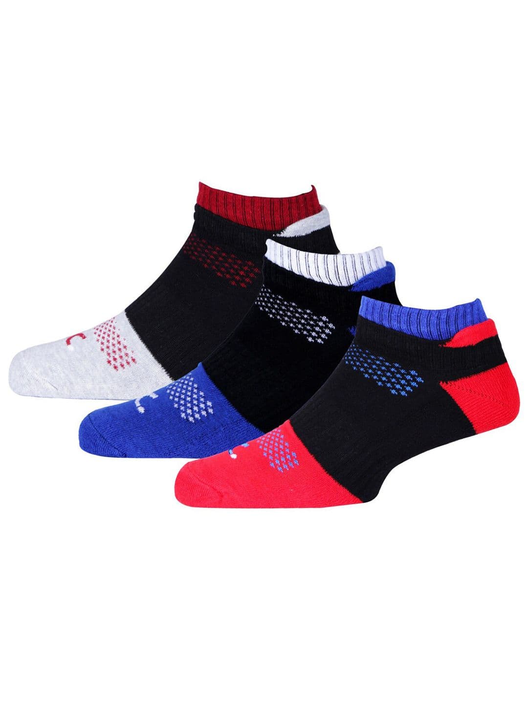 RC. ROYAL CLASS Men Pack Of 3 Black Cotton Ankle-Length Socks - view 1