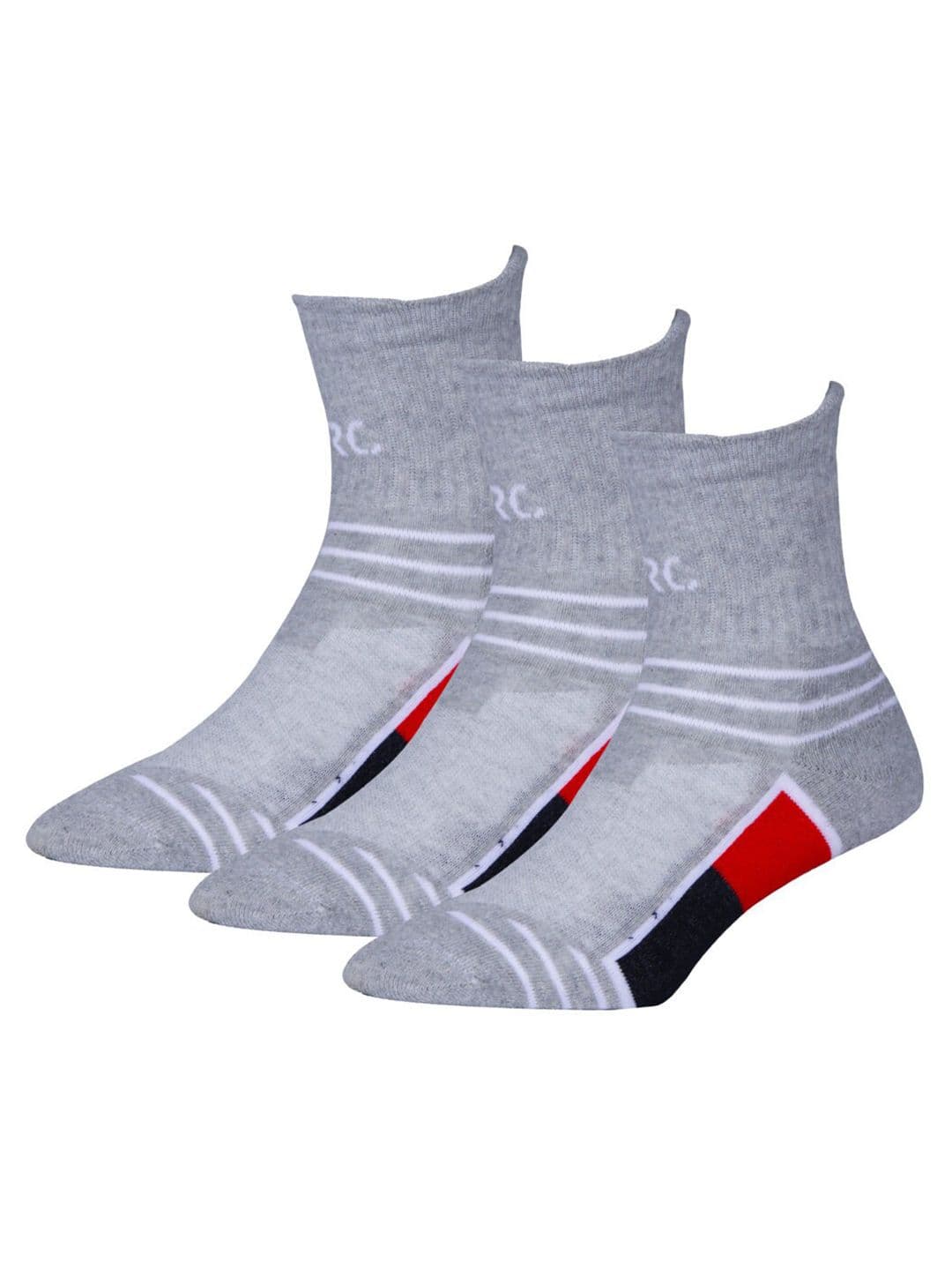 RC. ROYAL CLASS Men Pack Of 3 Striped Calf Length Cotton Socks - view 1