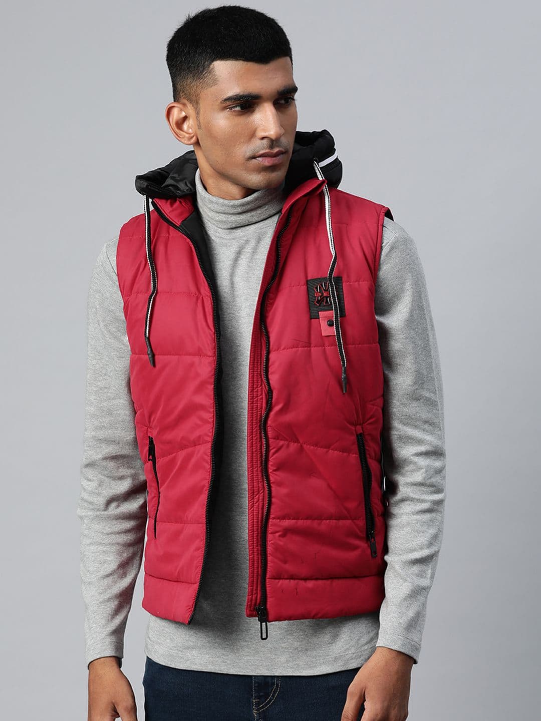 Pierre Carlo Men Red Padded Jacket - view 1