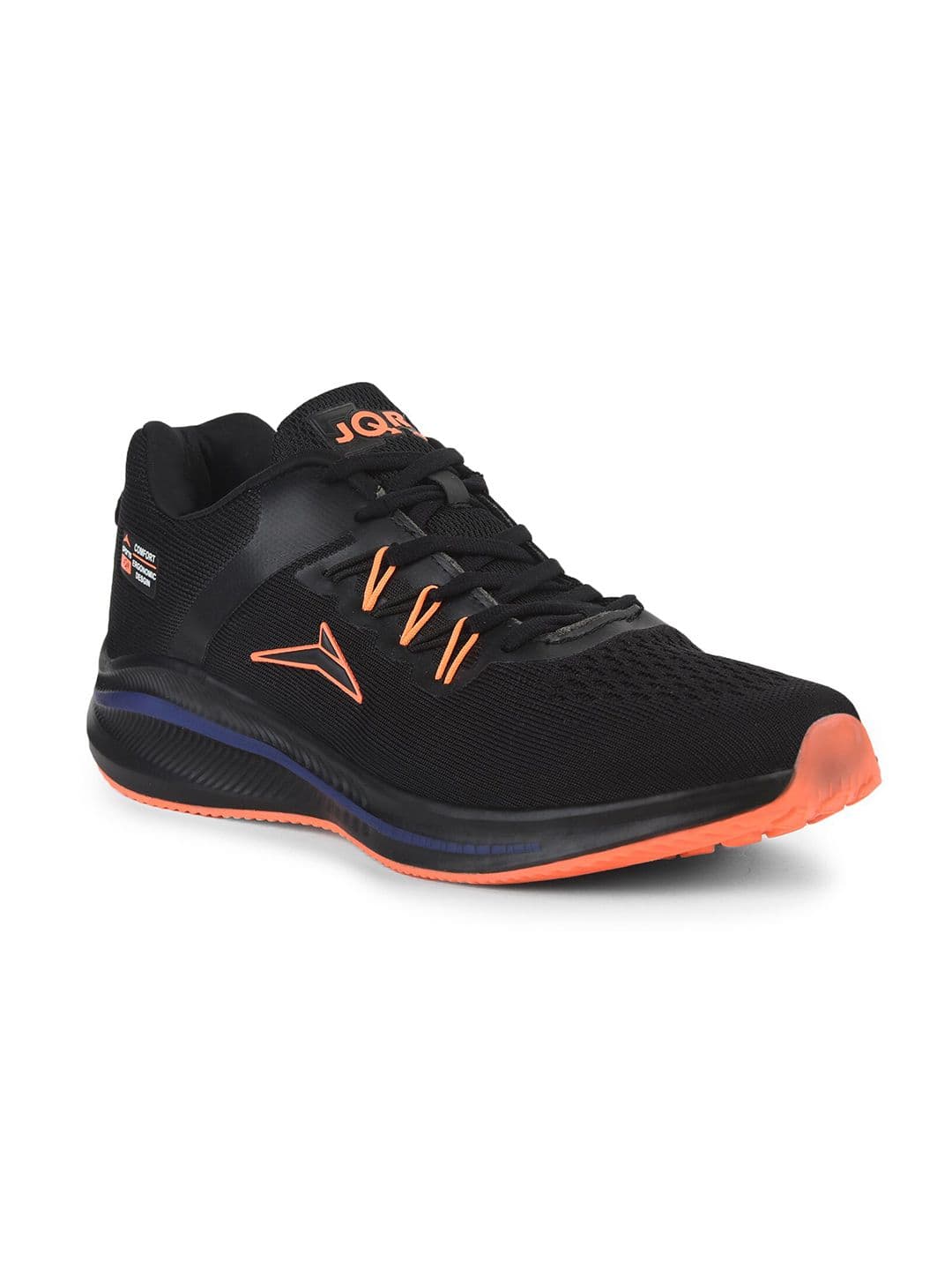 JQR Men FOCUS Black Mesh Running Shoes - view 1