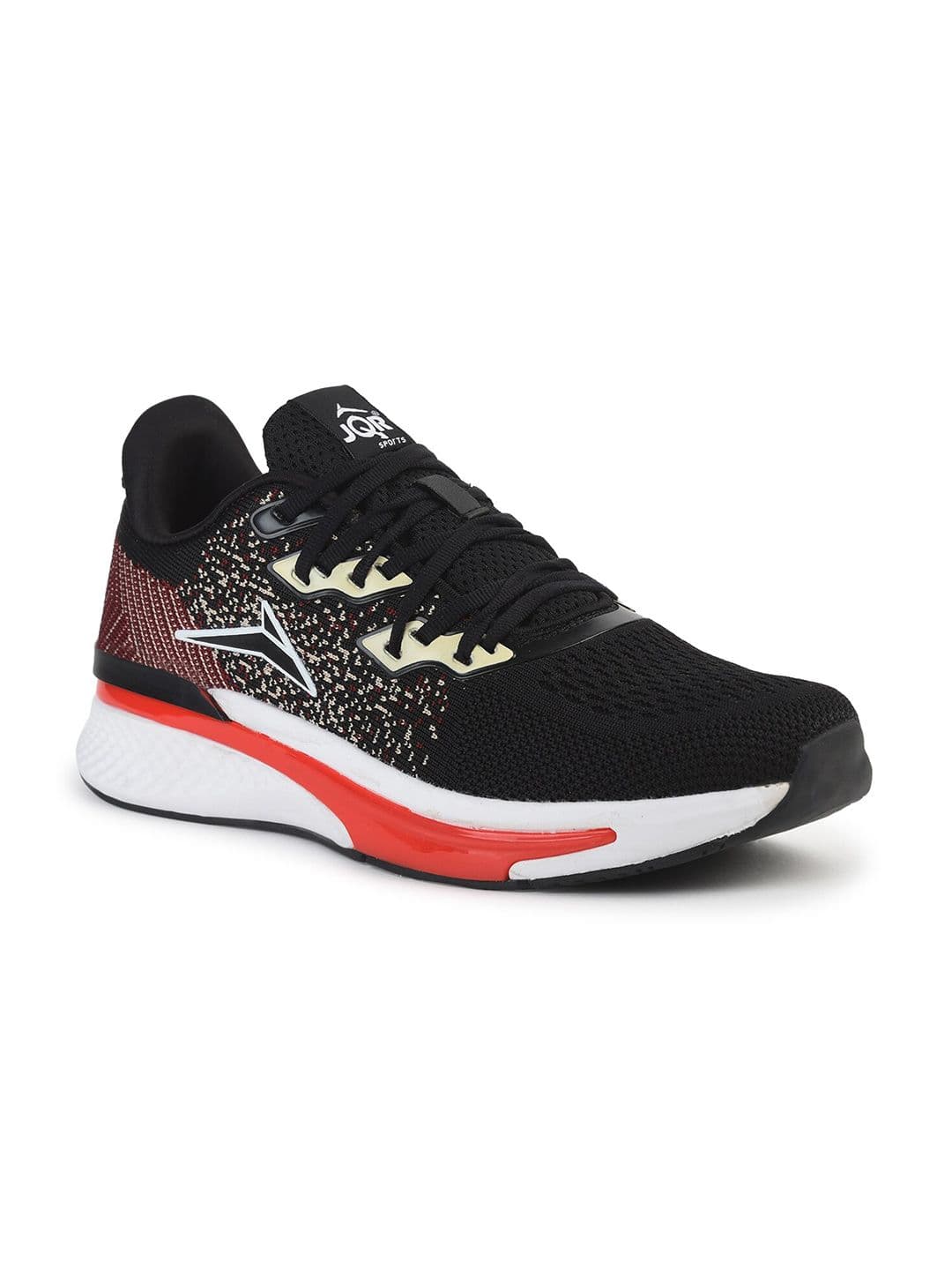 JQR Men PLAN Black Mesh Running Shoes - view 1