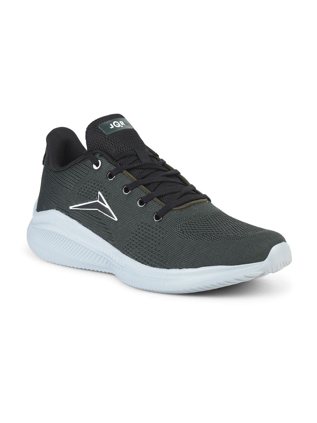 JQR Men SOFT-003 Grey Lace Up Mid-Top Mesh Running Sports Shoes - view 1