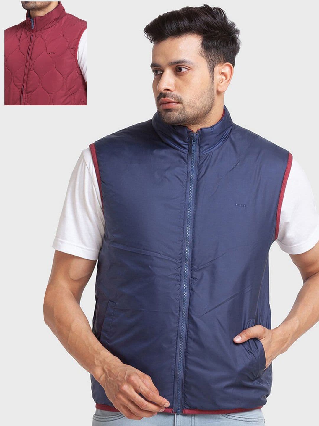 ColorPlus Plus-Size Men Red & Blue Puffer Jacket - view 1