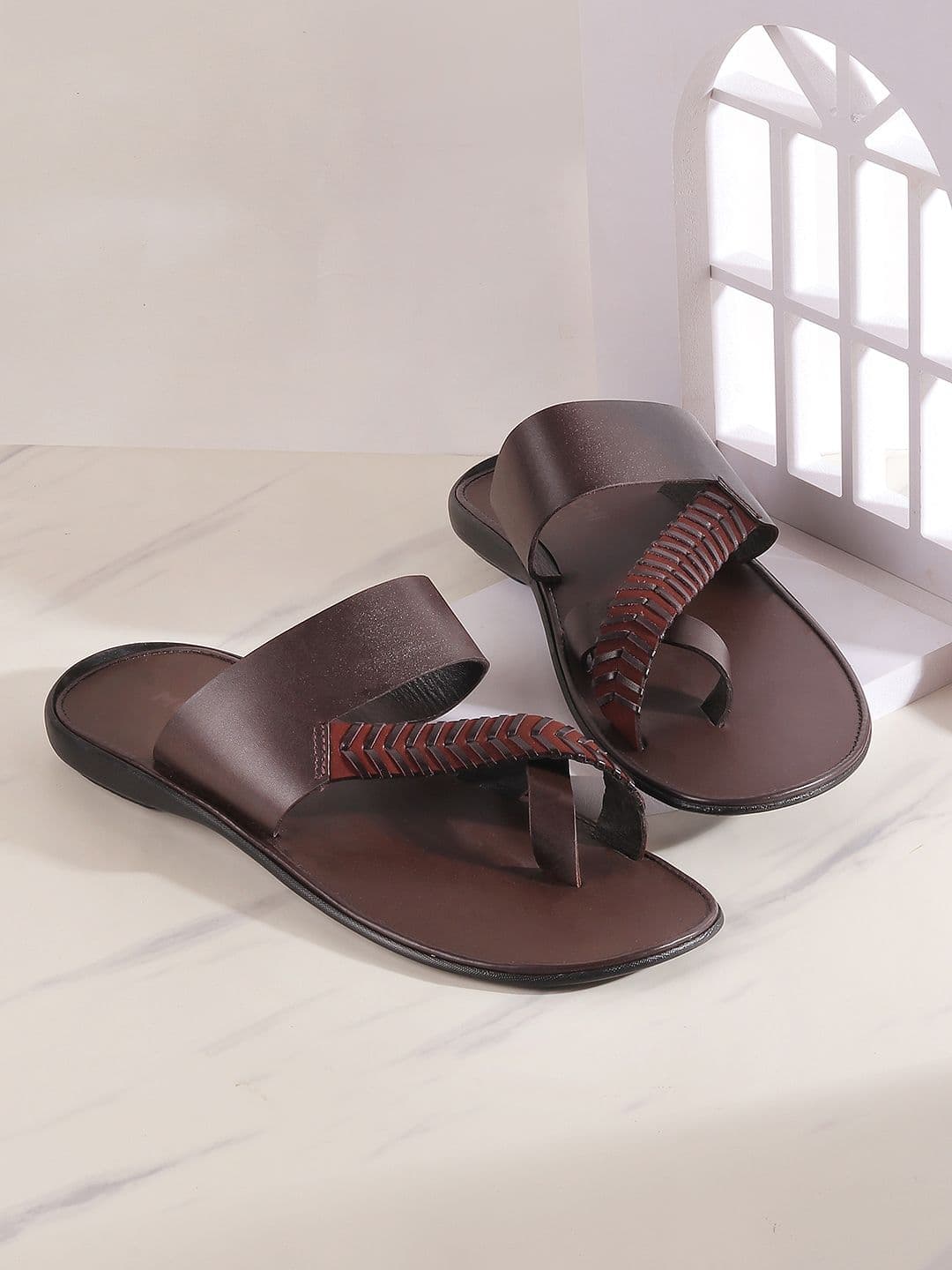 Mochi Men Leather Slip-On Comfort Sandals - view 1