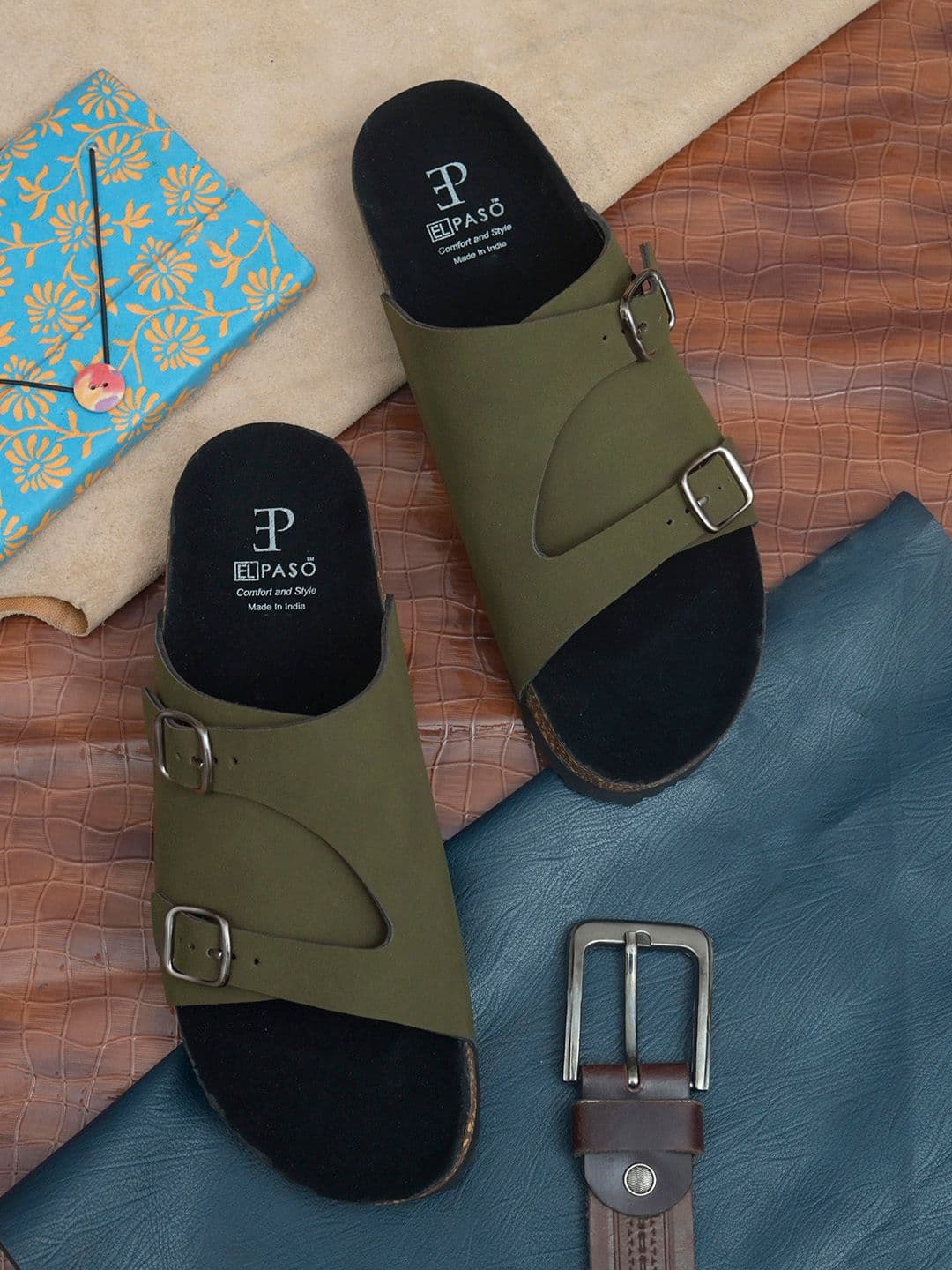 El Paso Men Slip On Comfort Sandals - view 1