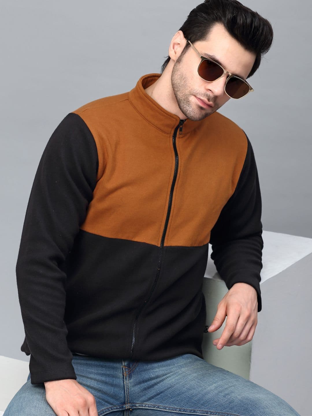 Rigo Men Colourblocked Lightweight Bomber Jacket - view 1