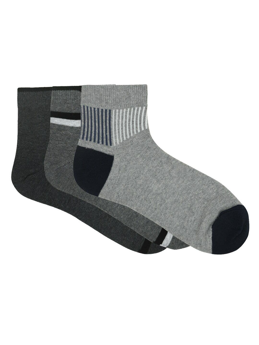 Mast & Harbour Men Pack Of 3 Patterned Cotton Ankle-Length Socks - view 1