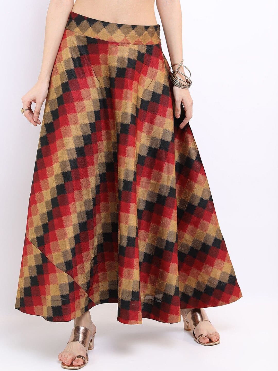 Vishudh Women Multicolor Printed A-Line Maxi Skirt - view 1