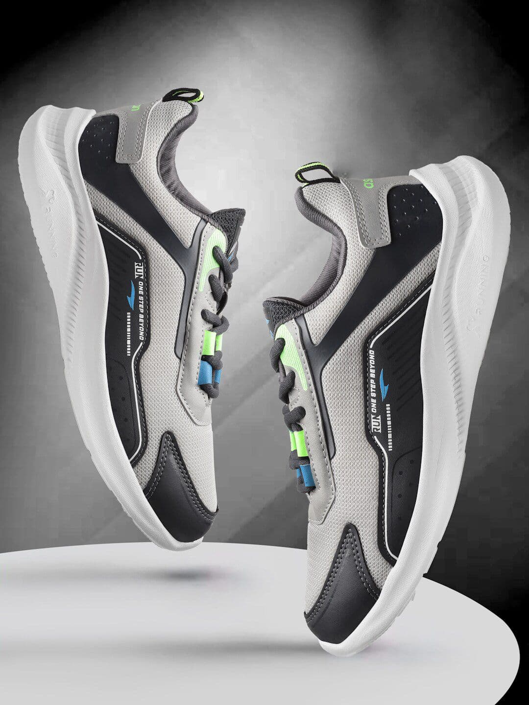 ASIAN Men Grey Mesh Running Non-Marking Shoes - view 1