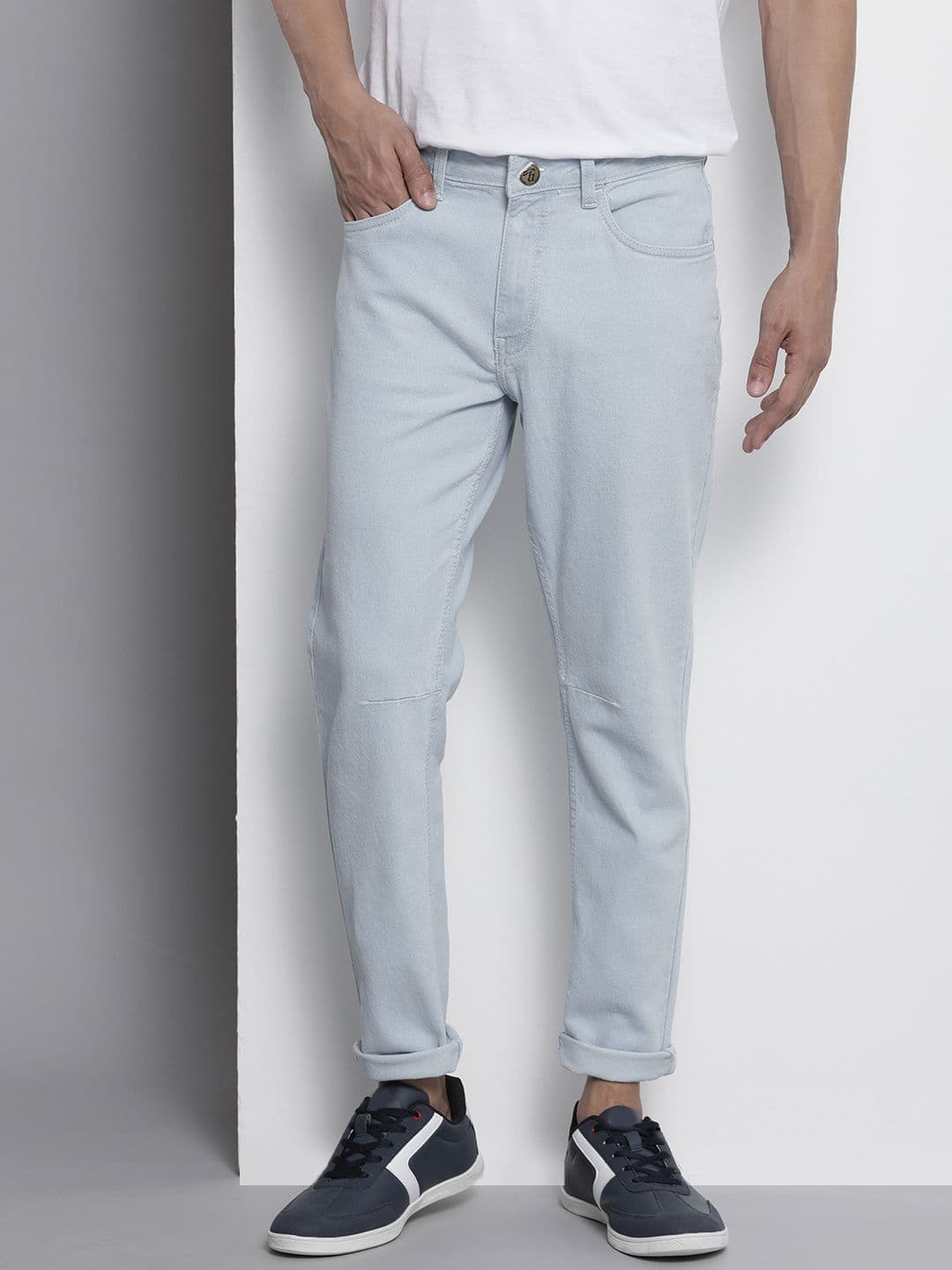 The Indian Garage Co Men Blue Carrot fit Fit Stretchable Jeans - view 1