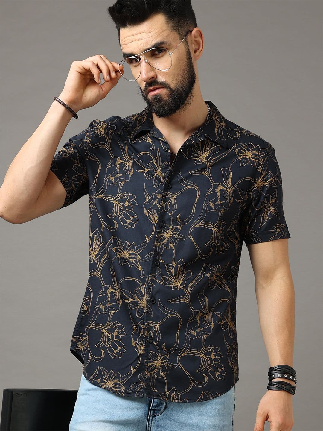 HERE&NOW Men Slim Fit Floral Printed Casual Shirt - view 1