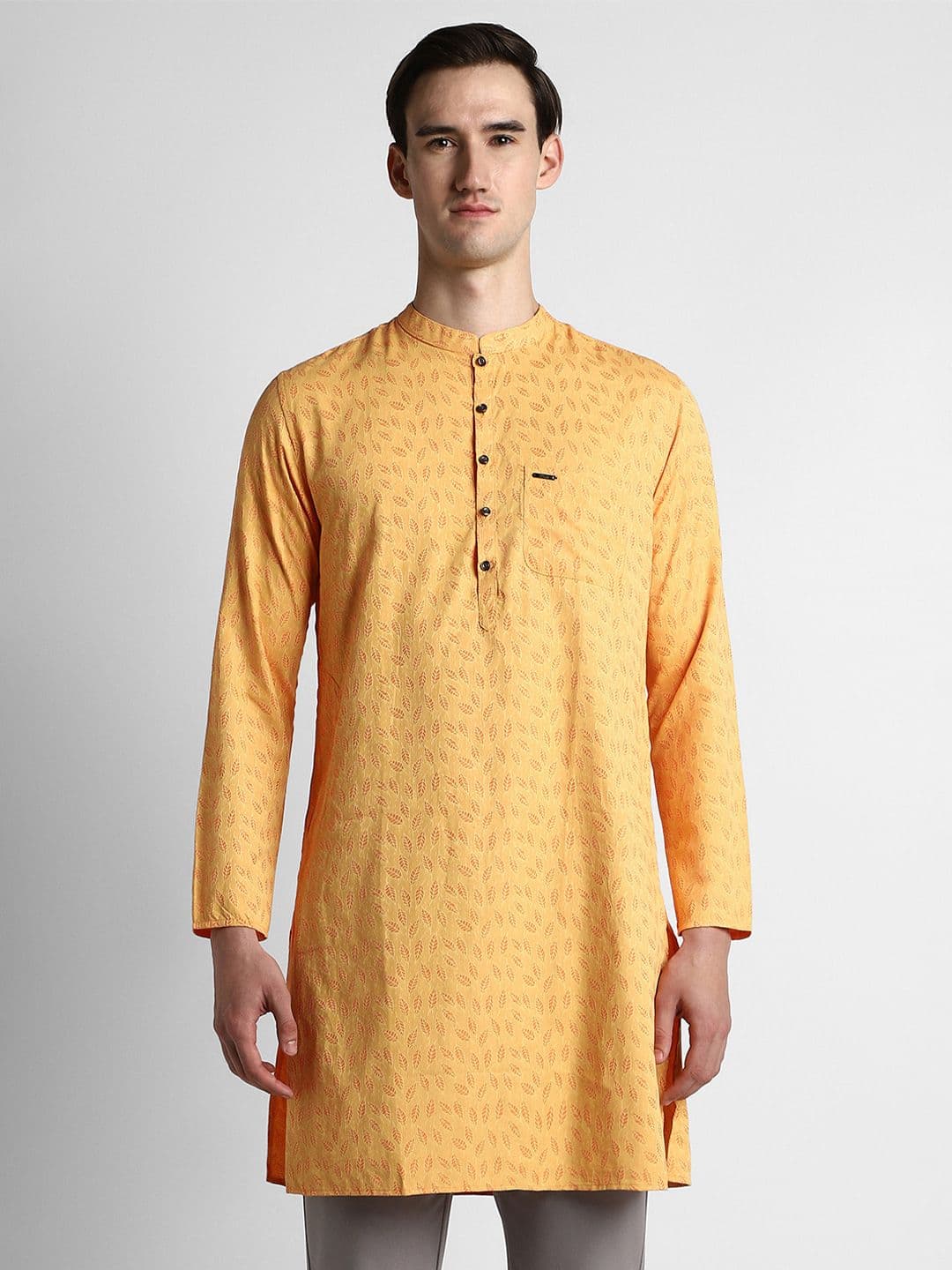 Peter England Men Navy Blue Kurta - view 1