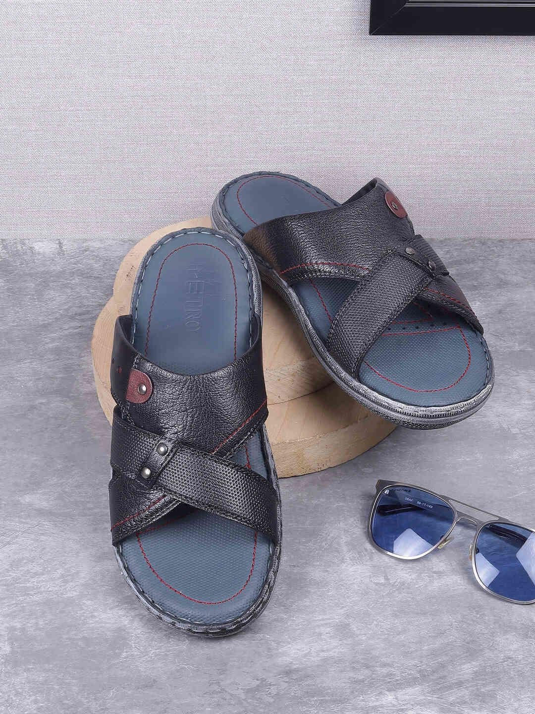 Metro Men Leather Comfort Sandals - view 1
