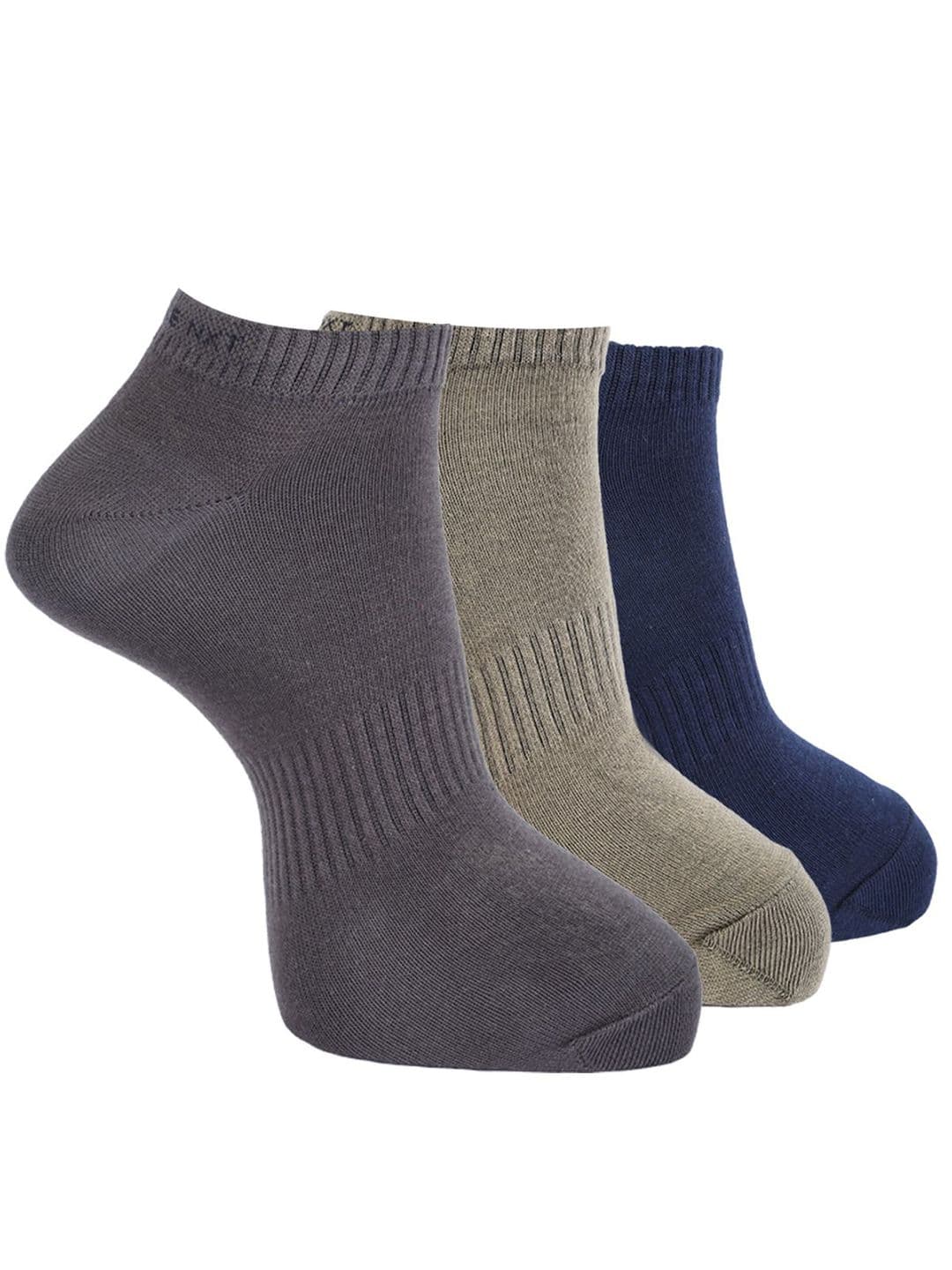 Force NXT Men Pack Of 3 Cotton Ankle-Length Socks - view 1