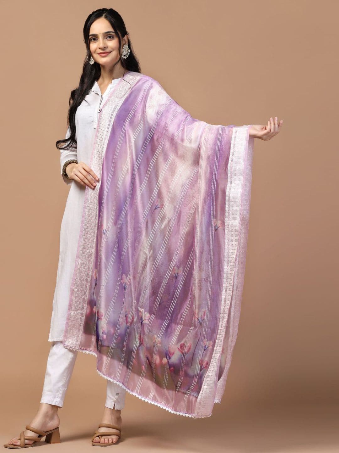 Kaizen TEXO FAB Floral Printed Dupatta - view 1